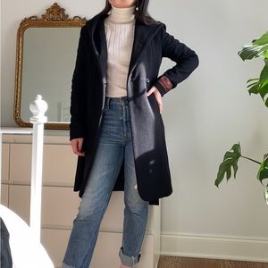 NWT Wilfred Montgomery Black Wool Coat XS